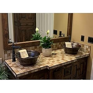 15roundcopperbucketsink Urban Country Home Decor 15 round copper bucket sink urban country home decor