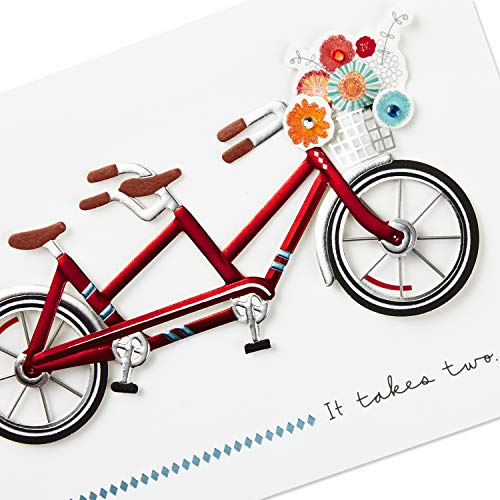 Hallmark Cartão de amor exclusivo, cartão de aniversário, cartão de aniversário romântico (bicicleta