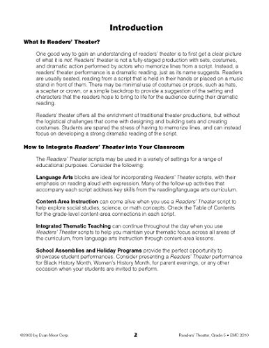 Readers' Theater, Grade 5 #TOP6