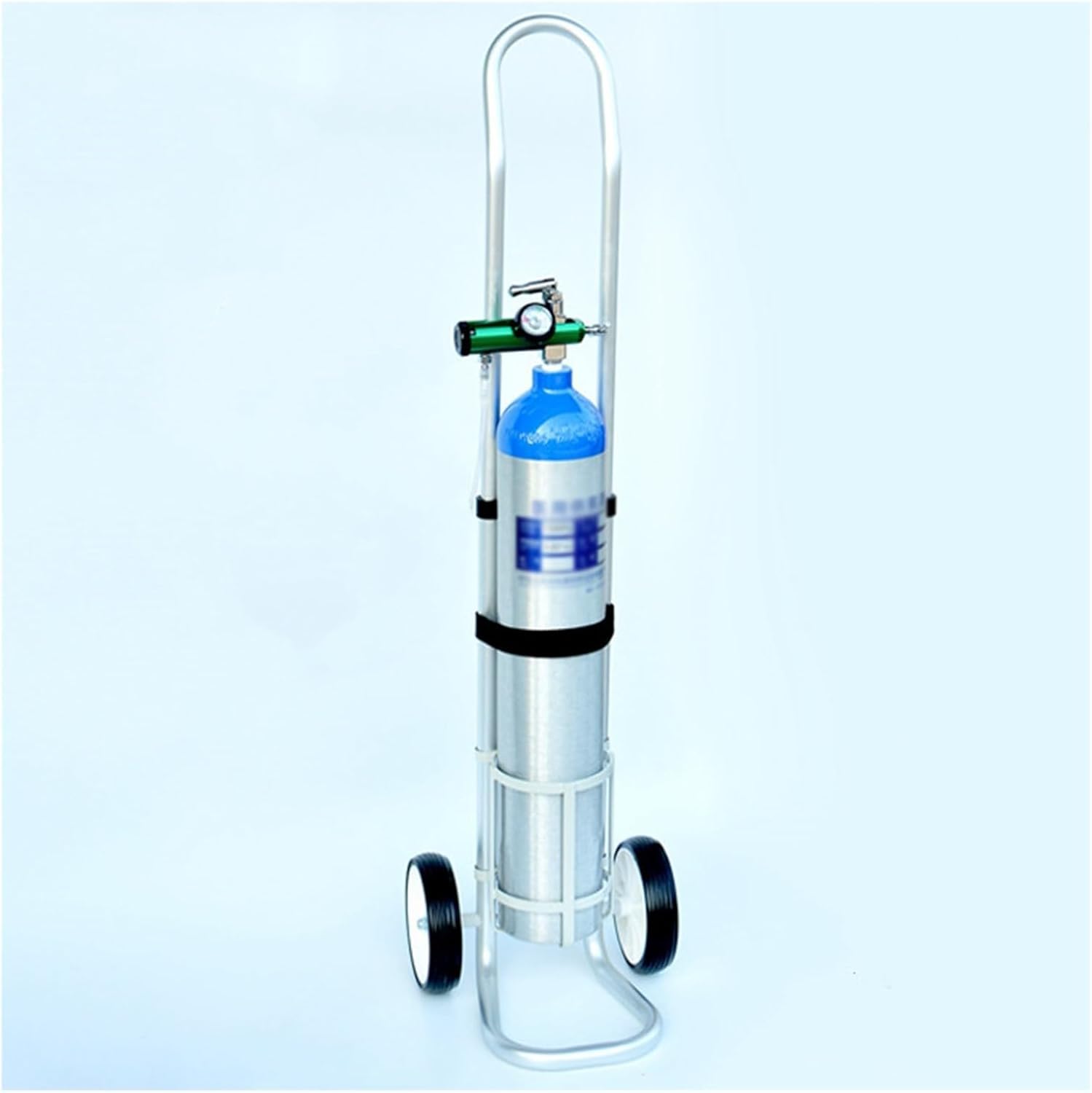 OWOHYG Oxygen Tank Cart 41.3 In Hight Aluminum Alloy Cylinder Tank Dolly,Adjustable Height Cylinder Cart For School Laboratory/Home Oxygen Tank Bracket Holds.4.7 in/12cm