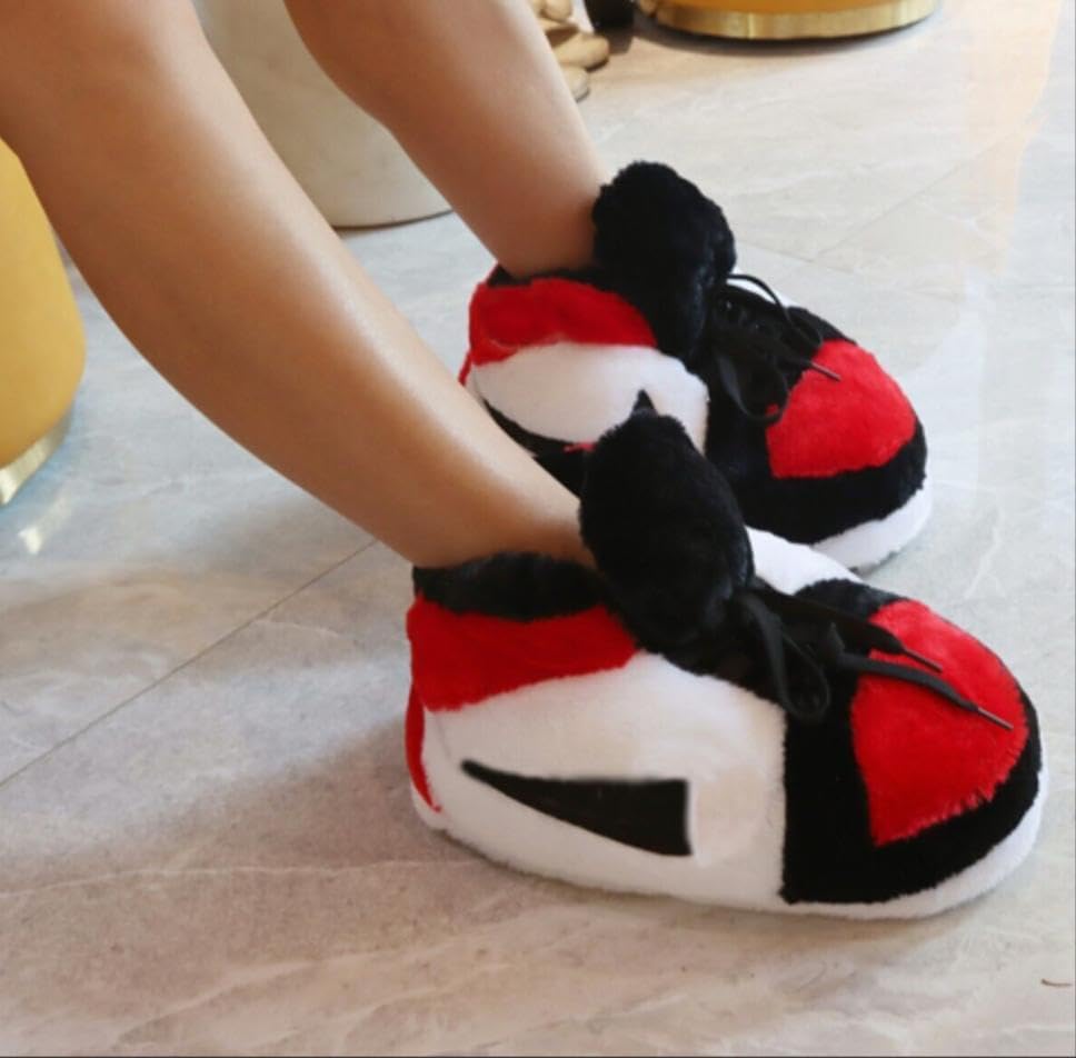 Warm Sneaker Slippers Anti Slip Soft Comfy House Shoes Plush Fuzzy Slide One Size Fits Most Bigfoot Gift Winter Fluffy Slides For Indoor Outdoor - Image 2