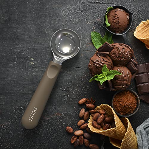 Dailychef Ice Cream Scoop With Soft Silicone Grip Handle, Professional Heavy Duty Sturdy Design, For Cookie Dough, Gelato, Sorbet (Brown) #TOP1