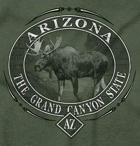 Arizona Az Rugged Mountain Moose Graphic T Shirt Men Or Women Military Green #TOP1