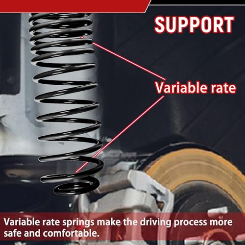 Image of 1 inch-3.5 inch Lift Rear Coil Springs for Ram 1500 2009-2018 2WD 4WD with Extra 35% Load Capacity, Heavy duty lift springs (2pcs Black)