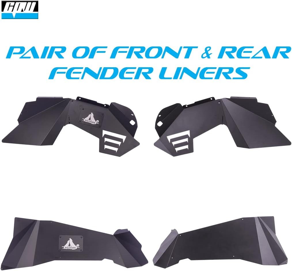 CPW Compatible with 2007 2008 2009 2010 2011 2012 2013 2014 2015 2016 2017 2018 Jeep Wrangler JK Inner Fender Liners Wheel Well Liners (101 Style Front + Rear)