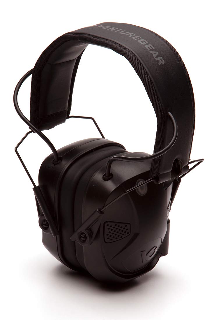Pyramex Safety Venture Gear Amp BT Electronic Bluetooth Audífono Protección auditiva Orejeras, Negro, Estándar