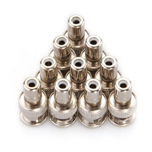 10 x Adattatore connettore coassiale BNC maschio a...