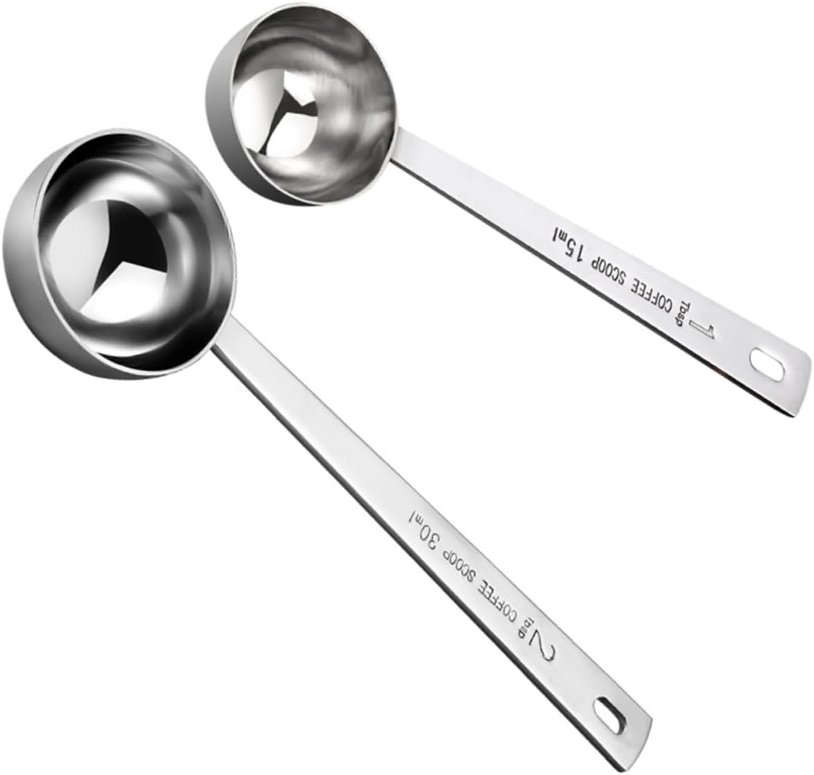 SHOWERORO 2pcs Coffee Spoon Set Scoops for Canisters Baking