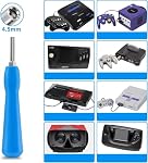 Kit de tournevis Gamebit DTDNZKN 4,5 mm et 3,8 mm, outil essentiel pour les gamers | Embouts double extrémité pour NES, SNES, N64, Gameboy, Gamecube, Virtual Boy, consoles Sega, entretien de consoles et cartouches