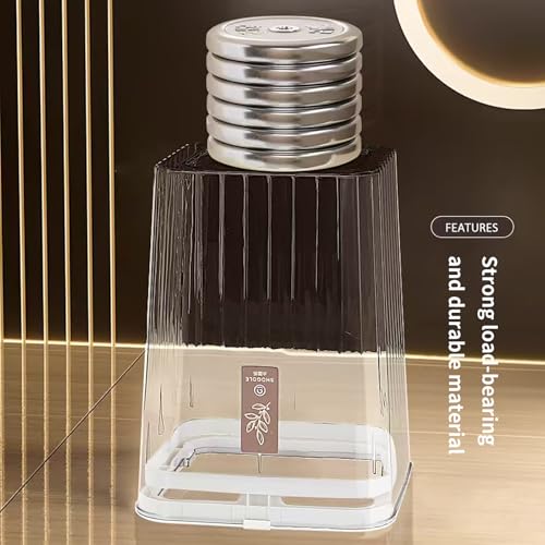 Caneca de basura con tapa para baño, 2.6 galones, plástica miniatura 5