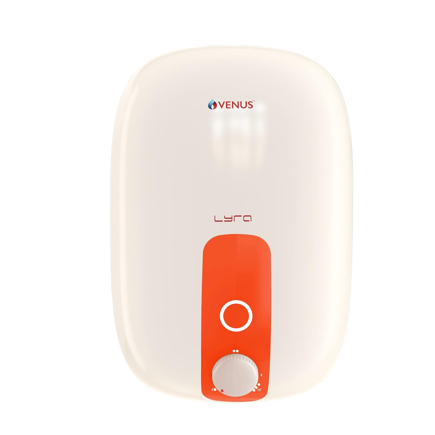 Venus Lyra 15R 2000-Watt Water Heater (Ivory/Orange, BEE Star Rating – 5 Stars) | Porcelain Enamel Glass Lined Tank | Guarantee – 7 years on Inner tank. Venus Lyra 15R 2000-Watt Water Heater (Ivory/Orange, BEE Star Rating – 5 Stars) | Porcelain Enamel Glass Lined Tank | Guarantee – 7 years on Inner tank.