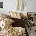Ensemble de housse de couette à rayures rétro mixinni reine - 100 % coton naturel, ensemble de literie imprimé à rayures rouges vintage en 3 pièces, couverture confortable douce et respirante avec fermeture éclair et attaches d'angle, taille reine