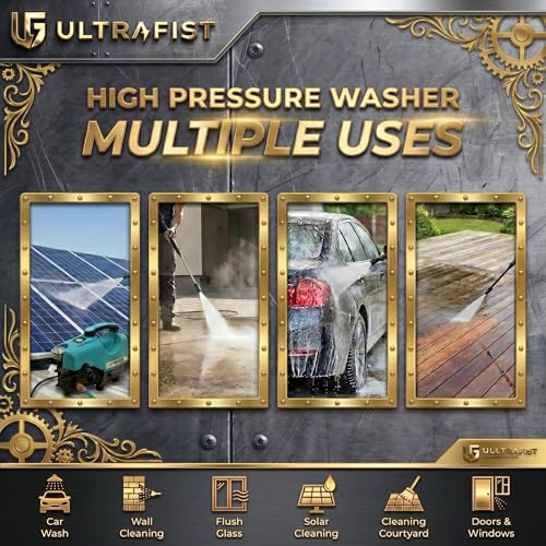 Image of Ultra Fist Silver 2000W High Pressure Washer, 130 Bar for Car, Bike, Home | 10l /min Flow