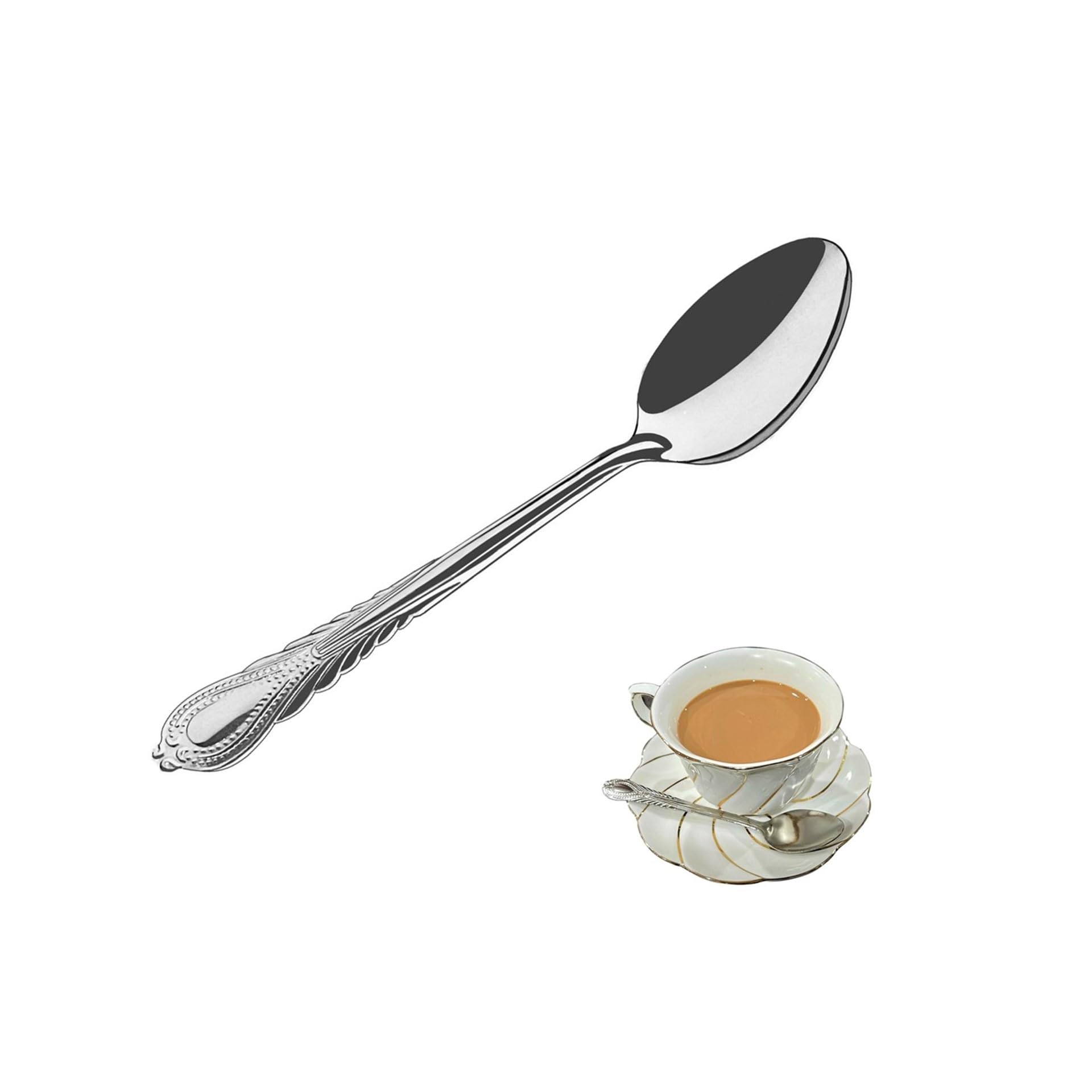 Teaspoon mini 12 Pieces Stainless Steel Demitasse Espresso Spoon Mirror Polished Dishwasher Safe Rust and Heat Resistant (12)