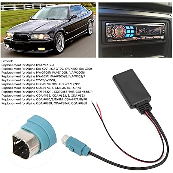 Alpine IVA-W202R модуль Bluetooth 3-полюсный кабель-адаптер для Bluetooth или Aux-in беспроводной MP3-заменитель для Alpine IDA X001 IV