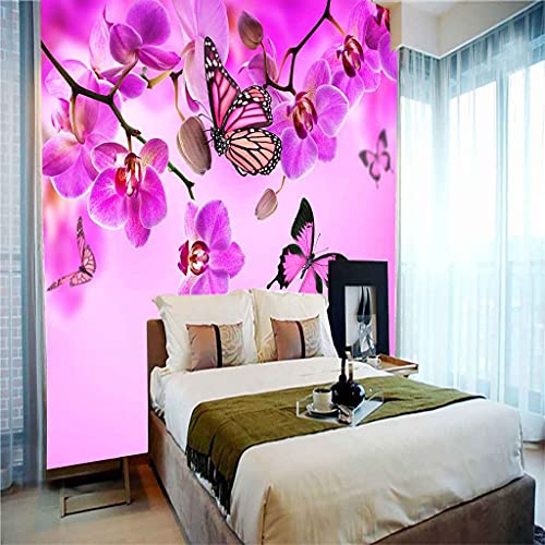 Papier Peint Violet 3D Solution Rénovation Murale Express Sans Colle pour Salon