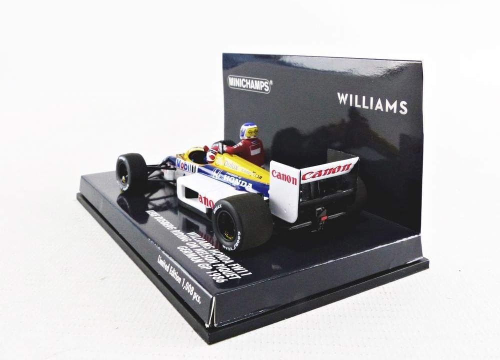 Minichamps Williams Honda FW11 K. Rosberg riding on Piquet German GP '86-1:43, Multicolor - Image 5