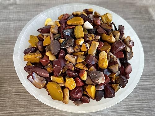 Image of GAF TREASURES 2 oz Lot Natural Semi Tumbled Gemstone Chips, Crushed Mini Crystals, Undrilled Crystal Chips (Mookaite)