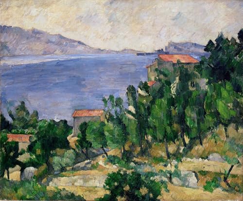 Toile Paul Cézanne mont Marseilleveyre : impression d'art haut de gamme 60x90 cm