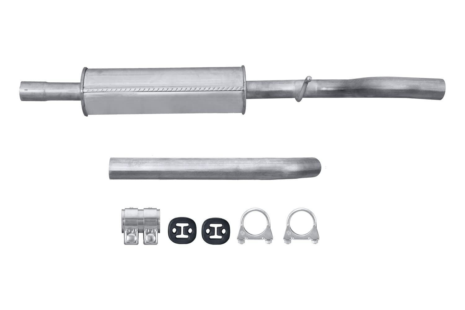 HELLA 8LB 366 020-051 Vorschalldämpfer - Easy2Fit® Kit - vorne - zweiteilig - Set mit Anbauteilen - für u.a. VW GOLF VI | 8LB 366 020-051 passend für A3 Altea Leon