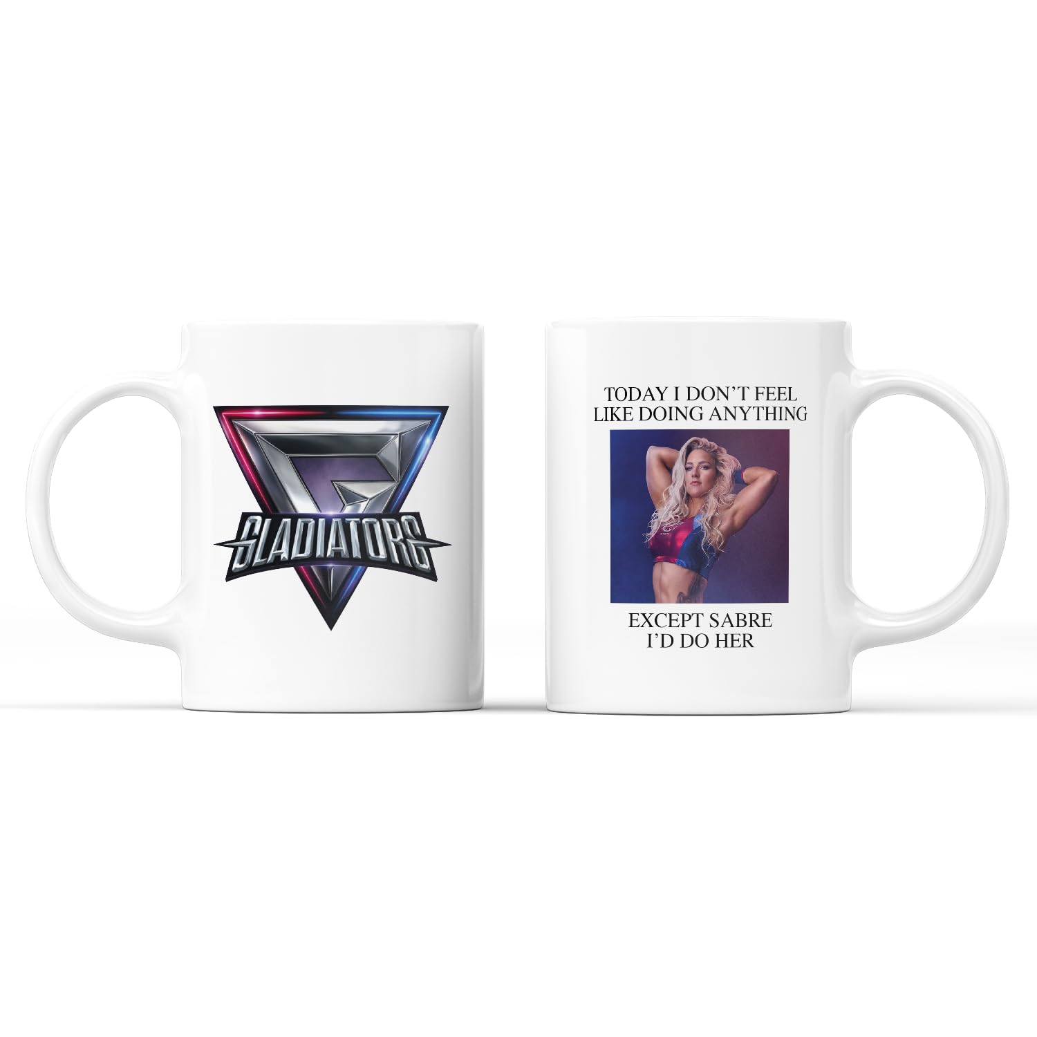 SmartyPantsI'd Do Gladiator Tea Cup Coffee Mug - Athena Comet Diamond Dynamite Electro Fire Fury Sabre TV Show Gift Present (Sabre)