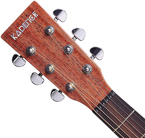 Kadence Acoustica Series Acoustic Electric Guitar - Electric Acoustic Guitar (Ash Wood) - Semi Acoustic Guitar with Pickup & Inbuilt Tuner - Electro Guitars for Beginners & Professionals - Thumbnail 7
