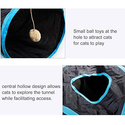 Baugger - Túnel do gato 4 Way Pet Play Túnel Túnel Dobrável Brinquedo para Cães Cães Coelhos de Esti