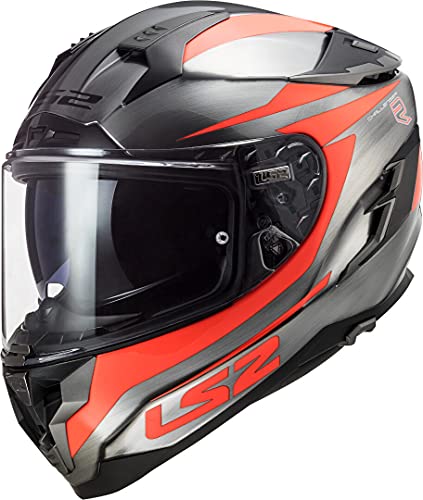 LS2 - Casco Integral para Moto Challenger Cannon Vaqueros neón Naranja XXL