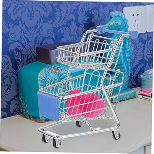 Toyandona Mini Shopping Cart Storage Toys Kid Toys Desk Topper Shopping Cart Miniature Mini Supermarket Cart Desktop Shopping Cart Supermarket Handcart Modes Small Shopping Cart Kids Toy #TOP5