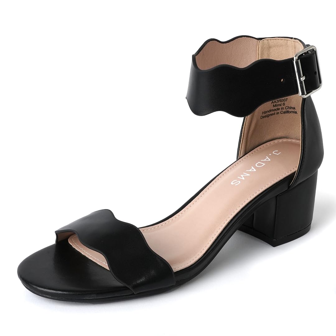 J. Adams Mimi Ankle Strap Kitten Heel Sandal
