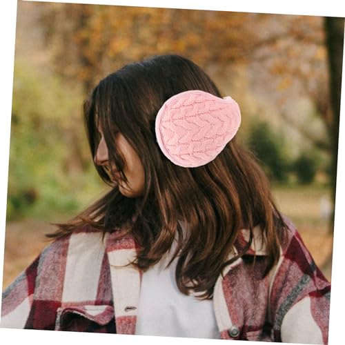 Winter Earmuffs - Soft Plush Ear Covers for Babies and - Warm Fleece Ear Warmers in Pink, Pink, 14x13x8cm4