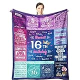 Wisegem 16th Birthday Gifts for Girls - Sweet 16 Gifts for Girls - 16 Year Old 60"X50" Blanket for B