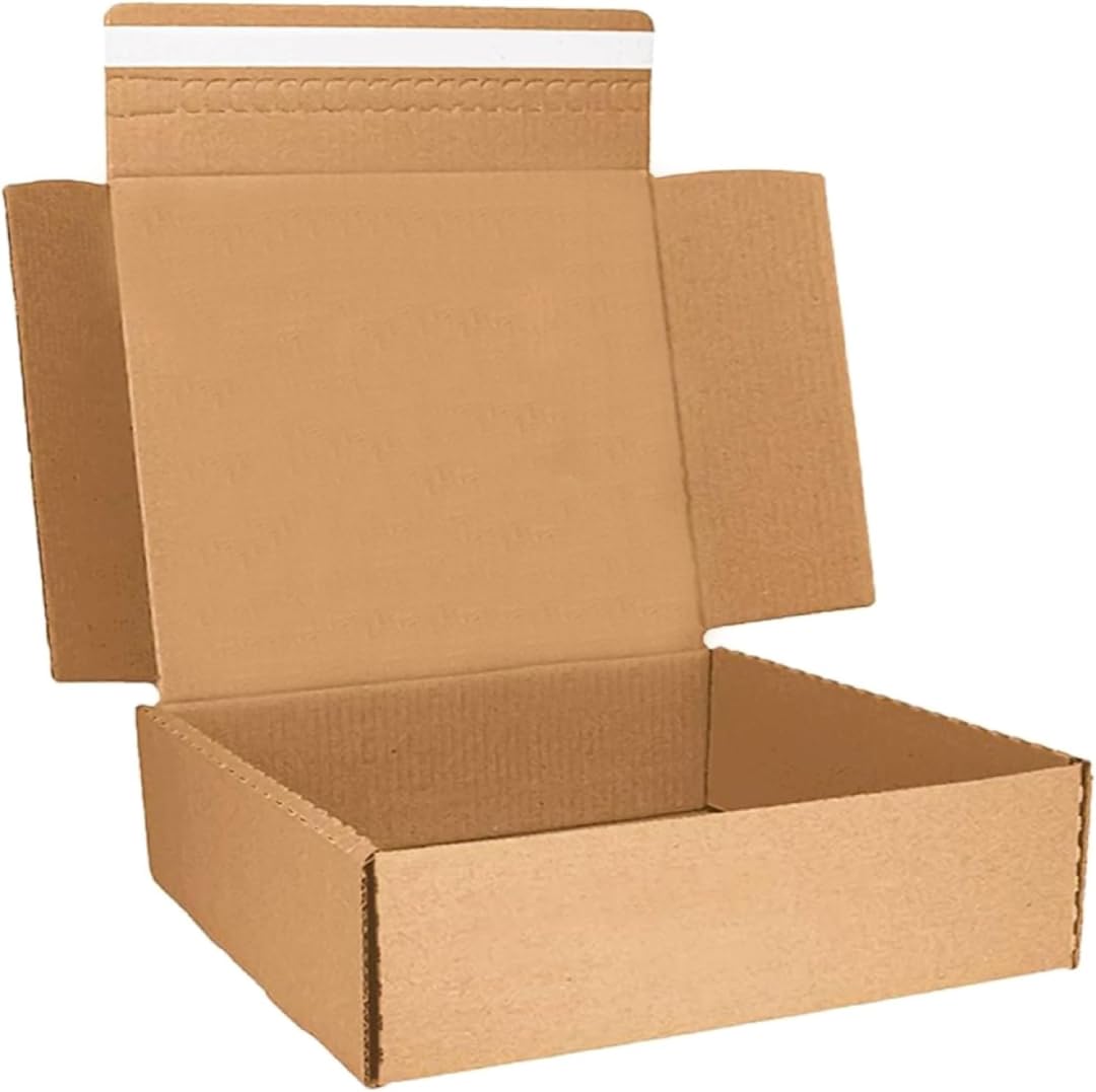 Venuscello® 1 x Large Letter Cardboard Boxes 19 x 11.5 x 6.5 Inch Peel & Seal Corrugated Shipping Boxes for Parcels E-Commerce Gifts Postal Packaging