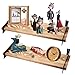 Estanteria Madera Pared Baldas Pared, 2PCS Estanterías Flotante Baldas Flotantes en Madera Estante de Pared para Fotos, Decoraciones, Salón, Cocina, Pasillo, Dormitorio, Baño
