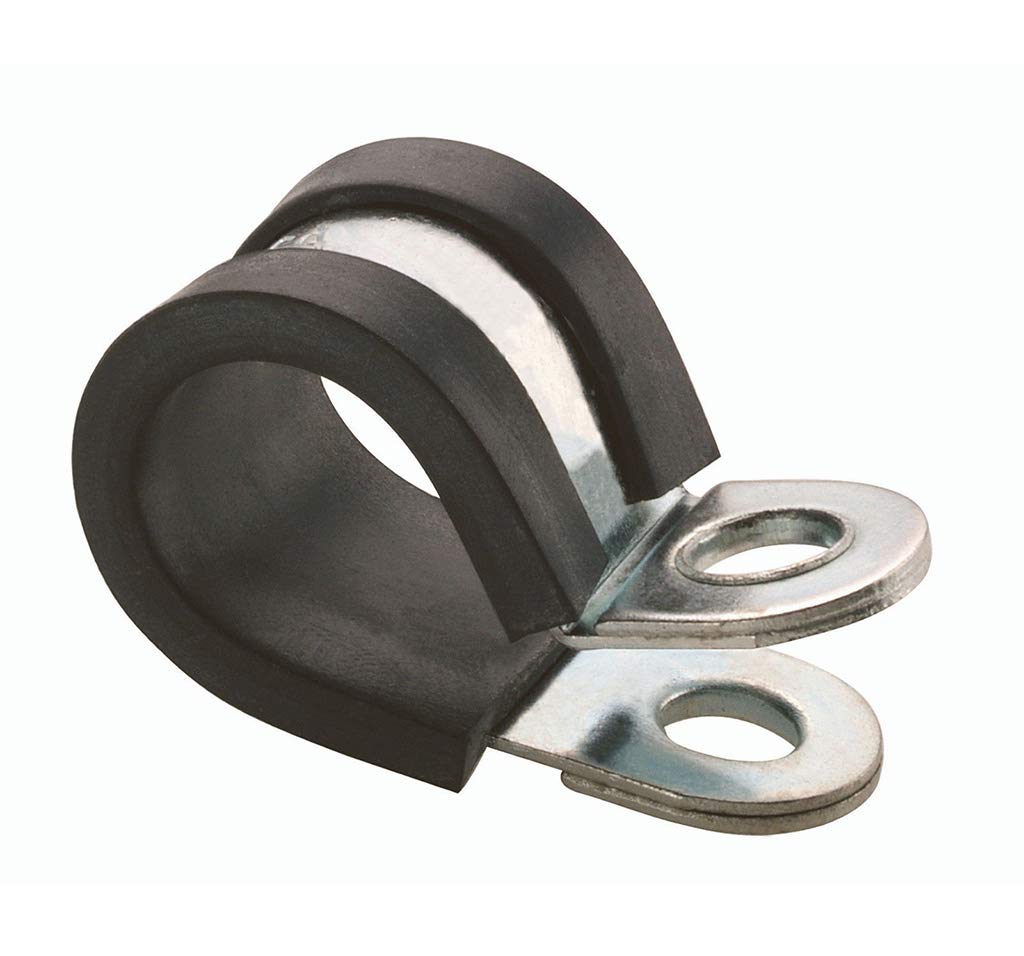 10x Rubber Lined Steel Strong P Clip Clips Hose Pipe Clamps Cable Wire (19mm)