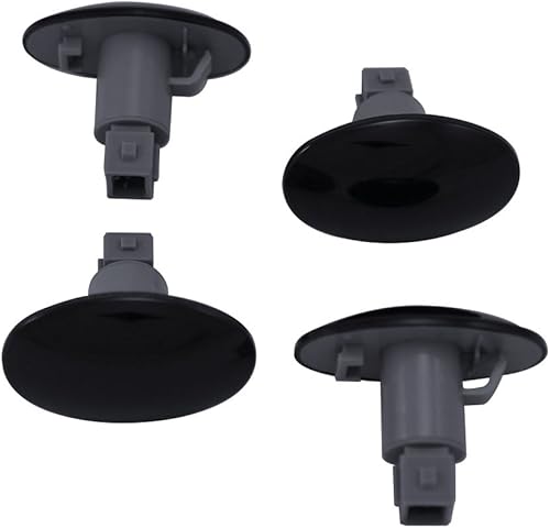 Miniatura 6 de VMS RACING Conector de marcador lateral OEM, luces LED de guardabarros en lentes ahumado, LED rojo y ámbar FSM 264132BK (kit de 4 piezas) compatible