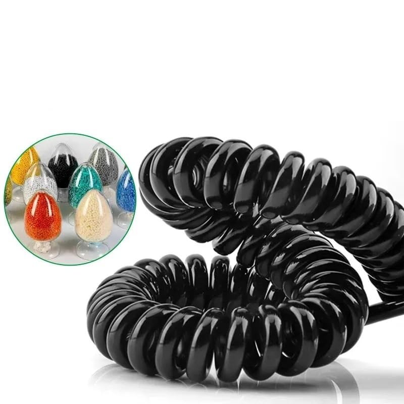 Kabel sprężynowy z poliuretanu 2, 6, 8, 10 rdzeni, 20 AWG, rozciągany, 1, 2, 3, 4, 5, 6, 7, 8, 9, 10, 11, 12, 13, 14, 15 metrów, spiralny drut teleskopowy (rozciągliwy 13 m, 6 rdzeni 20 AWG)