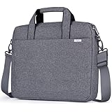 BAFFINA 15.6 16 Inch Laptop Shoulder Bag for Men Women,Waterproof Computer Carrying Case Messenger Bag with Strap,Laptop Briefcase for 14-15-16 Inch MacBook/Chromebook/Notebook Hp Dell Acer Asus,Grey