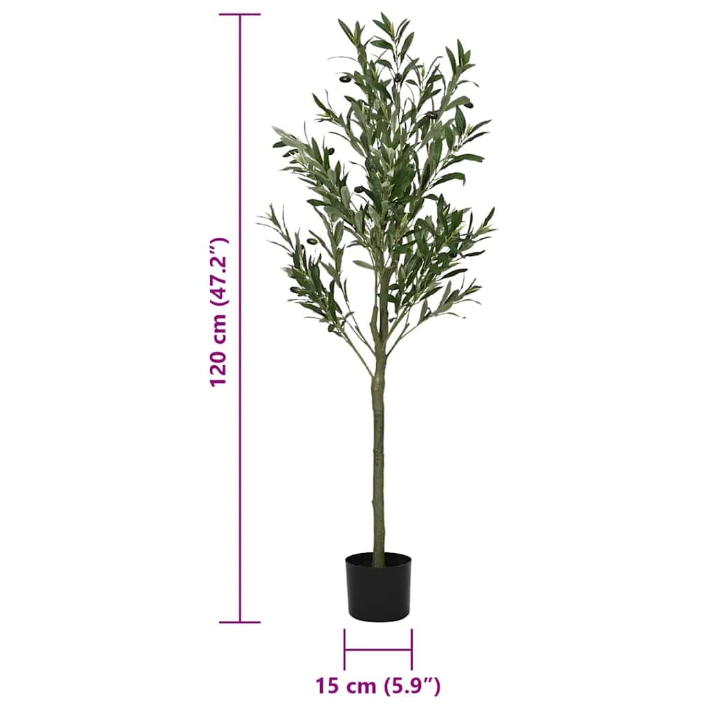 Sztuczne drzewo oliwne 120 cm, 450 liści, zielone