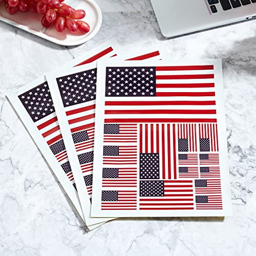 Image of CANTENDO 3Pack U.S Flag Decal - U.S Flags Reflective Vinyl Car Stickers - for Car Window Bumper Waterproof Sticker (12 x 8.5 Inch)
