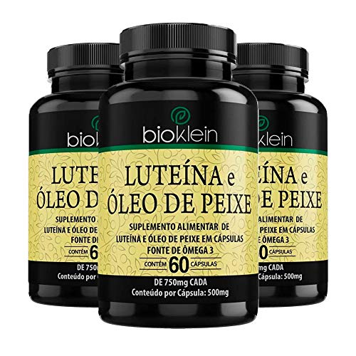 Luteína e Óleo de Peixe - 3 unidades de 60 Cápsulas - Bioklein