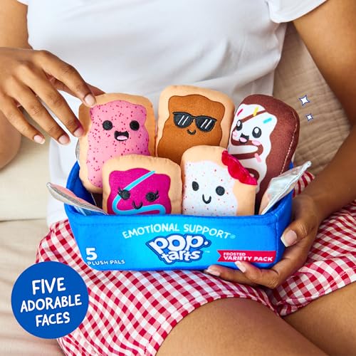 Image of Pop-Tarts Emotional Support by Relatable, Snack-Inspired Pals, Full of Bite-Sized Plushies and Cute Stuff, Unexpected Funny Gifts for Loved Ones, Includes 5 Plush Pals with Plush Box