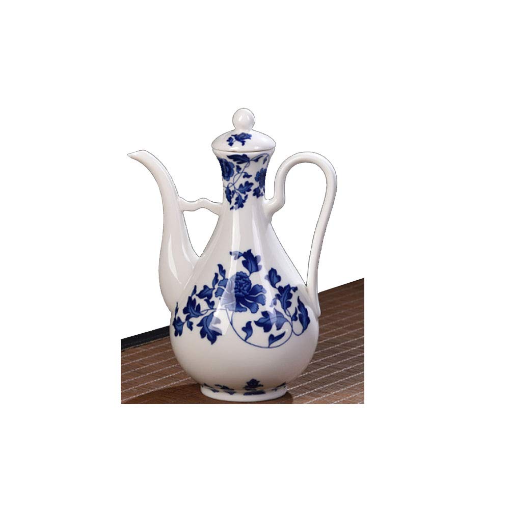 Jingdezhen Ceramic Wine Pot Household Wine Bottle Retro Chinese Court Antique Wine Jug - A04