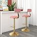 FAFZ Taburetes De Bar, Silla De Bar Giratorios De Altura Ajustable, Taburete De Cocina para El Hogar, Silla De Bar con Altura De Mostrador Taburetes Tapizados De Terciopelo, Juego De 2