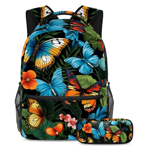Cartables Papillon d'art 61 lot de 2 avec sac à dos et trousse pour école