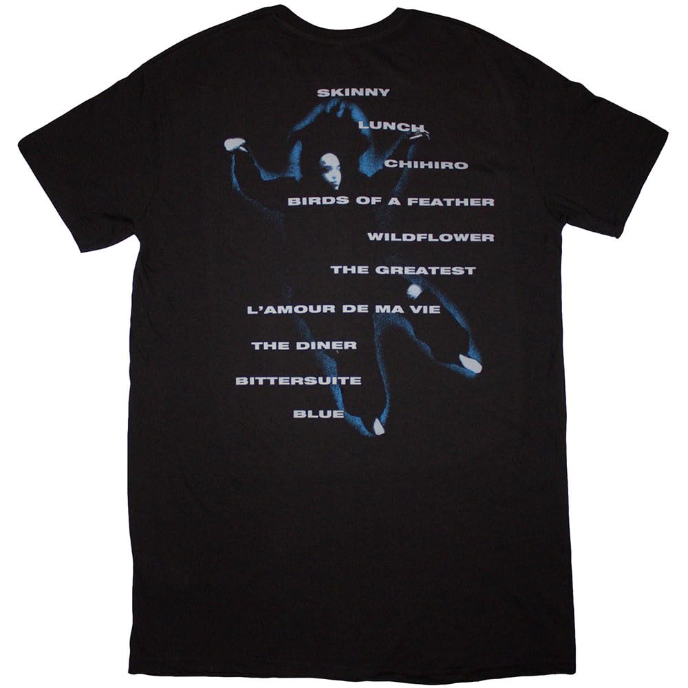 Rock Off officially licensed products Billie Eilish HMHAS Tracklist T Shirt Dress L Black