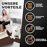 SympaTierisch wasserdichte Hundedecke - Robuste Hundematte als Schutz für Sofa & Bett - rutschfeste Hundedecke auch für große Hunde geeignet - in der Waschmaschine waschbar - 205 x 130 cm - braun