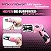 Pink Power Cordless Electric Screwdriver Set - 3.6V Rechargeable Pink Cordless Screwdriver Set for Women with Bubble Level and LED Light - Small Screw driver with Pivotal Handle and Fold-Out Bits