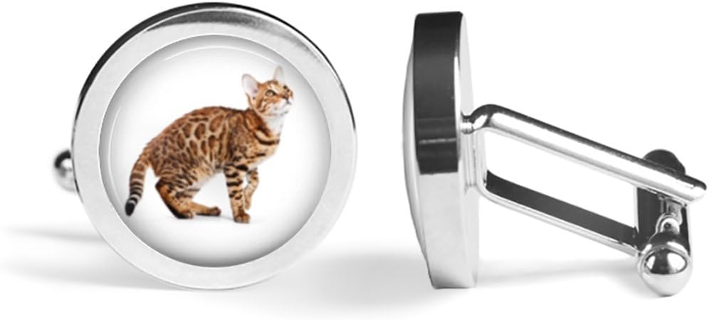 Bengal Cat Cufflinks Bengal Cuff Links (Angled Edition)