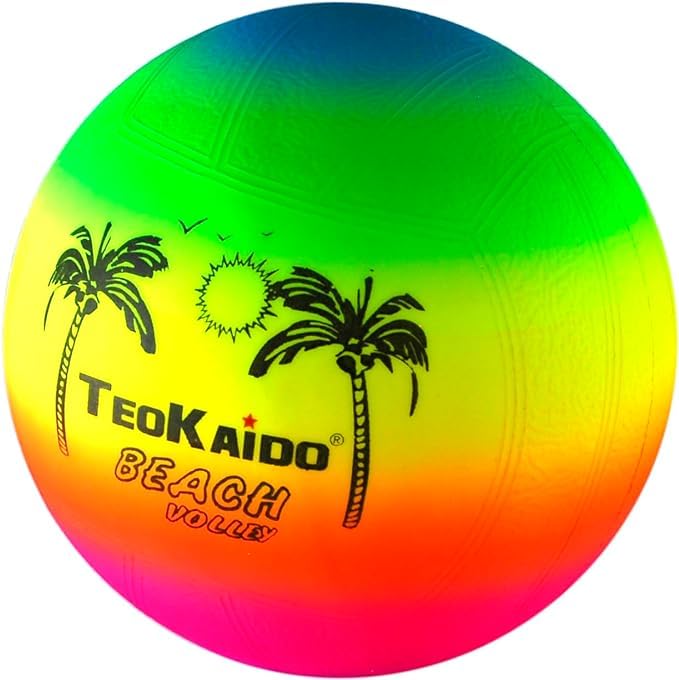 CUCUBA Rubber Water Volleyball Handball Water Polo Training or Match Rainbow Model, red, 5